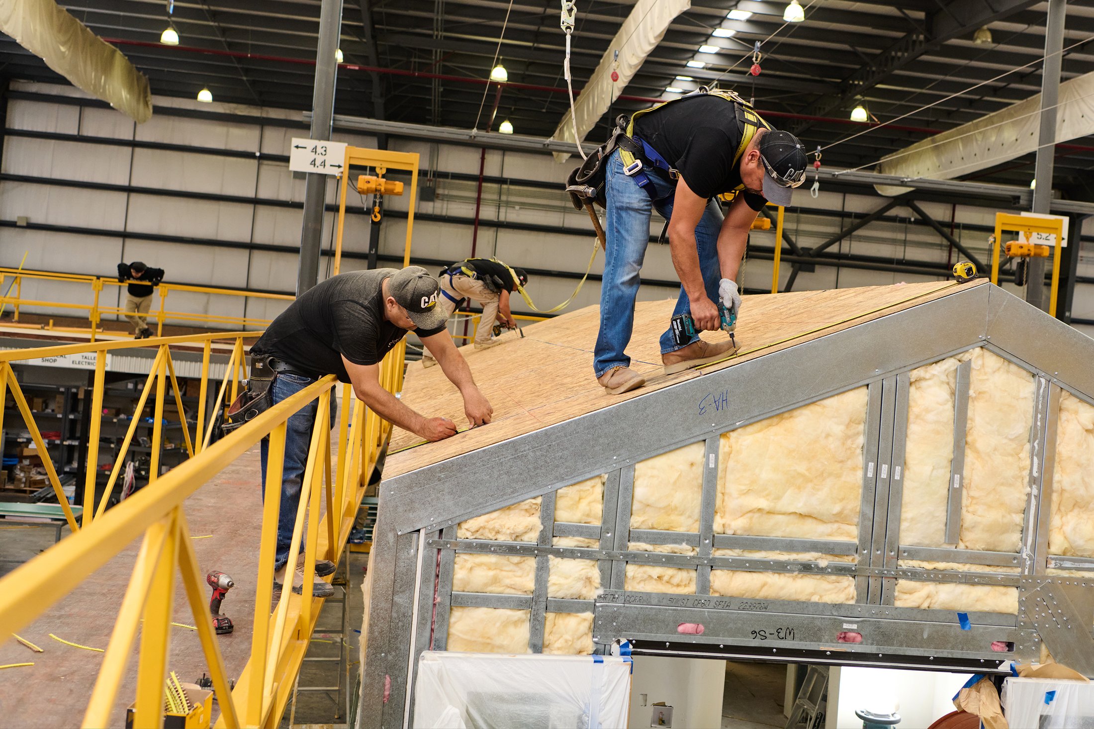 Backyard being assembled in Samara's Mexicali factory.